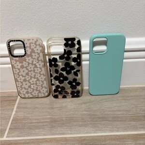 Floral and Solid Phone Case Set